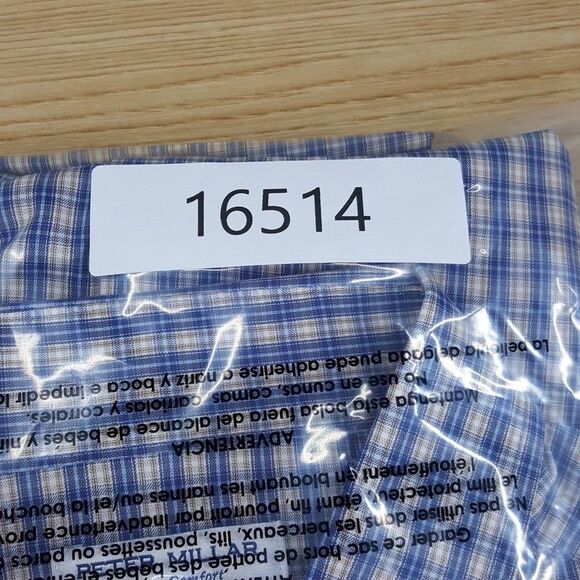 PETER MILLAR Shirt Mens Medium Blue Check Summer Comfort Prairie Performance - Picture 11 of 11